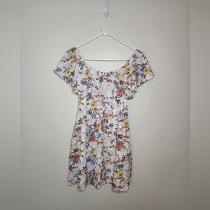 Women's Entro Floral Print Off Shoulder Dress Sz Medium